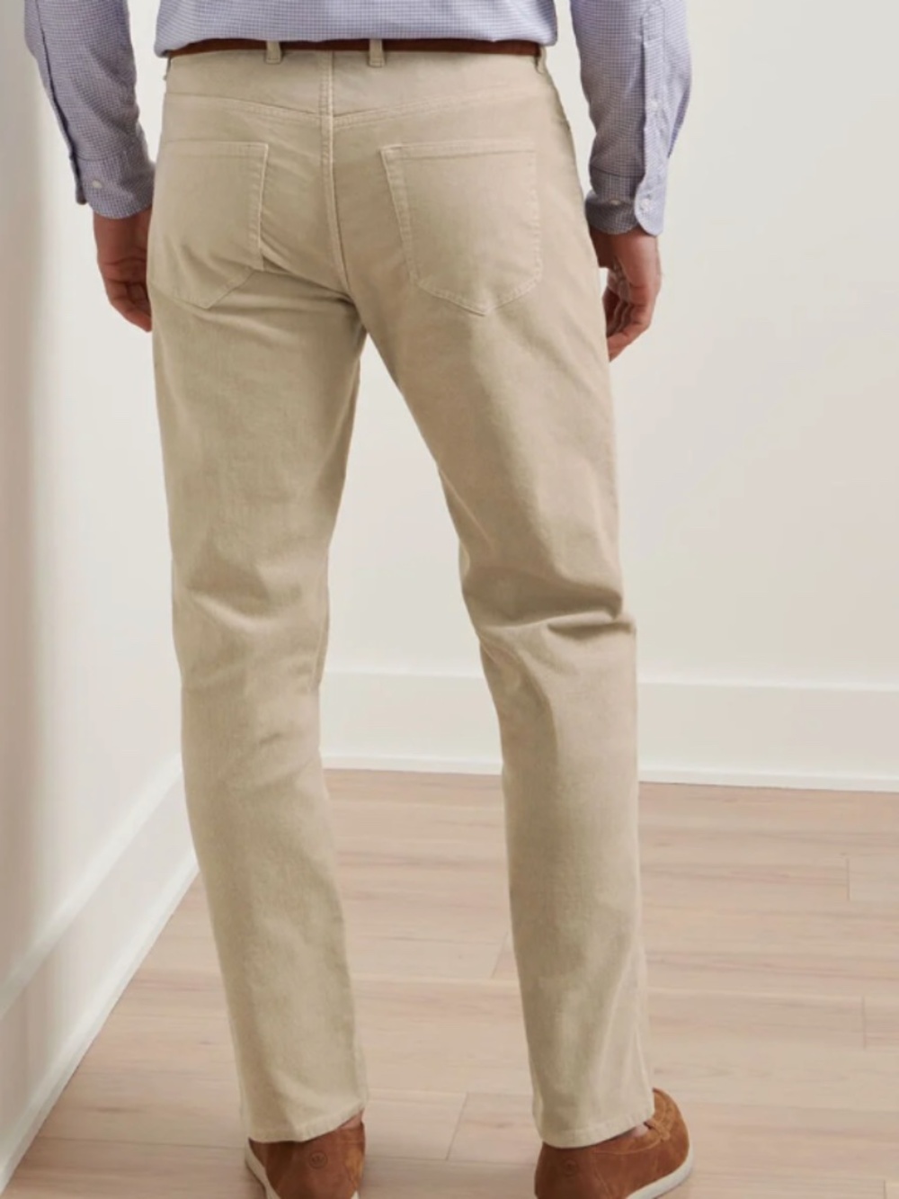 Peter Millar Men's Size 33 Stone Superior Soft Corduroy 5-Pocket Pant MSRP $178